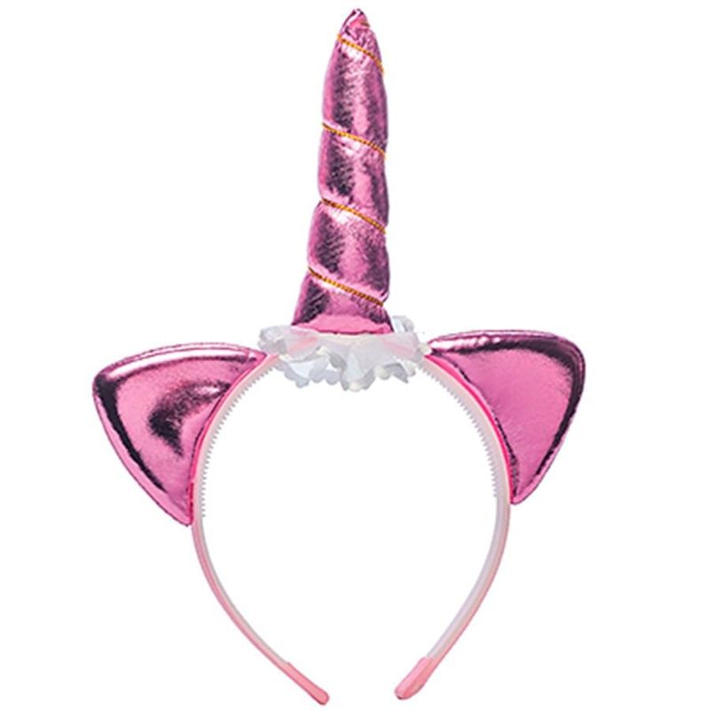 Festa Unicórnio - Tiara Vinil Rosa