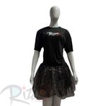 Saia Tule preto com Glitter - 40cm - Mod:186A - 01 unidade - Magazine 25