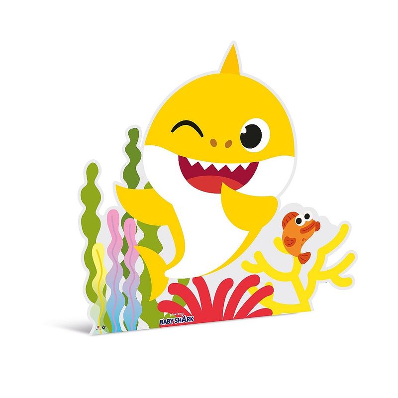 Silhueta De Chão Baby Shark Amarelo - Festa Baby Shark - 01 unidade - Cromus - Magazine 25