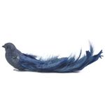 Pássaro Decorativo Azul 25cm - 1 Un