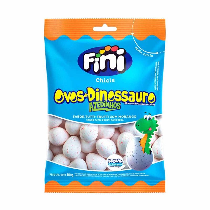 Chiclete Ovos de Dinossauro Azedinho 80g - Fini