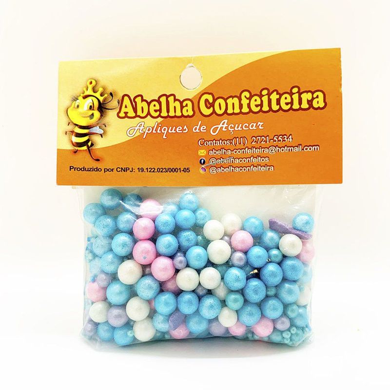 Mini Confeito - Sprinkles Mar - 60 gramas - Abelha Confeiteira - Magazine 25