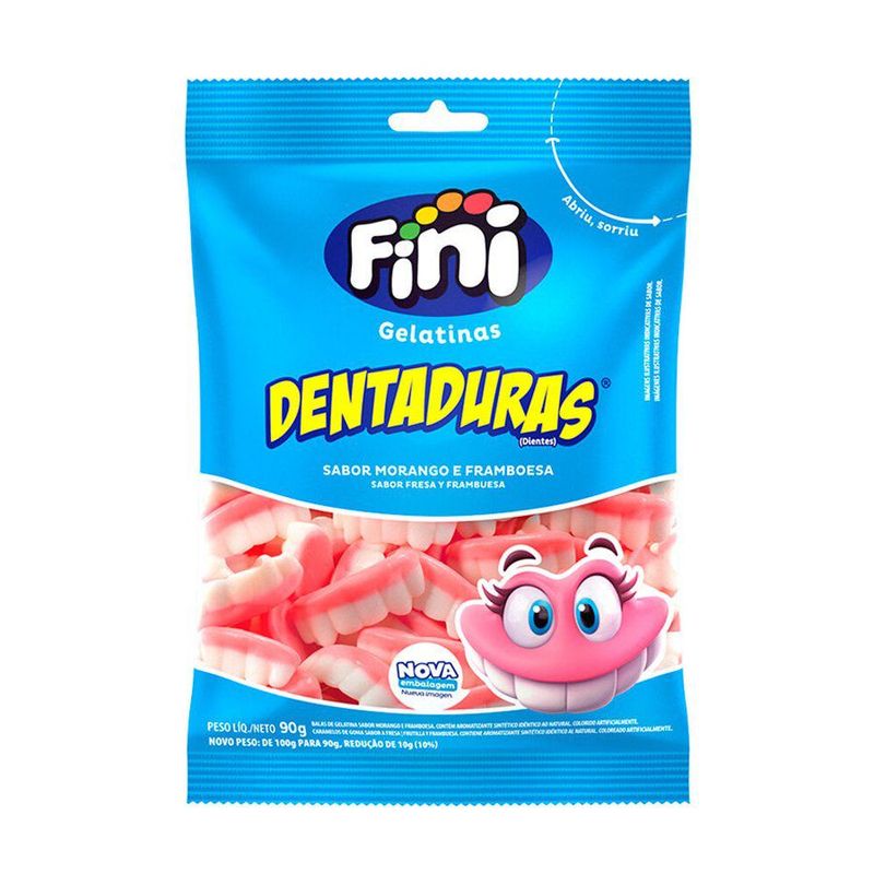 Bala Dentadura - 1 unidade Pct. c/ 90g - Fini - Magazine 25