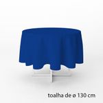 Toalha de Mesa Redonda em TNT -  130 cm diâmetro  - Azul Escuro - 1 unidade - Best Fest - Magazine 25