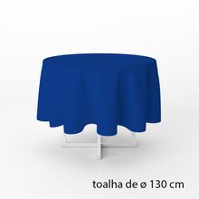 Toalha de Mesa Redonda em TNT -  130 cm diâmetro  - Azul Escuro - 1 unidade - Best Fest - Magazine 25