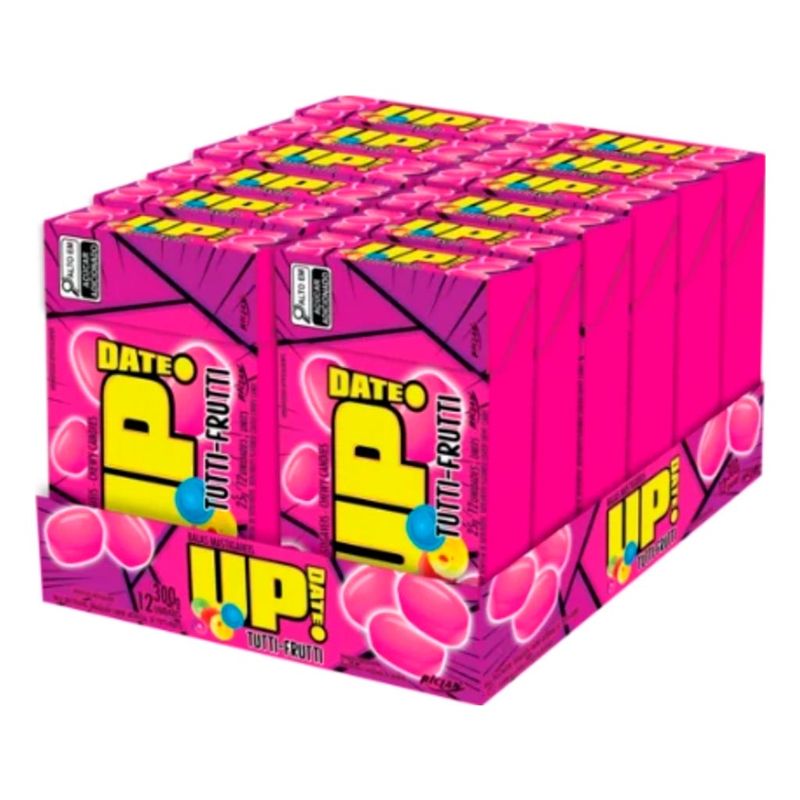 Bala Mastigável Up Date Tutti Frutti c/12 - Riclan