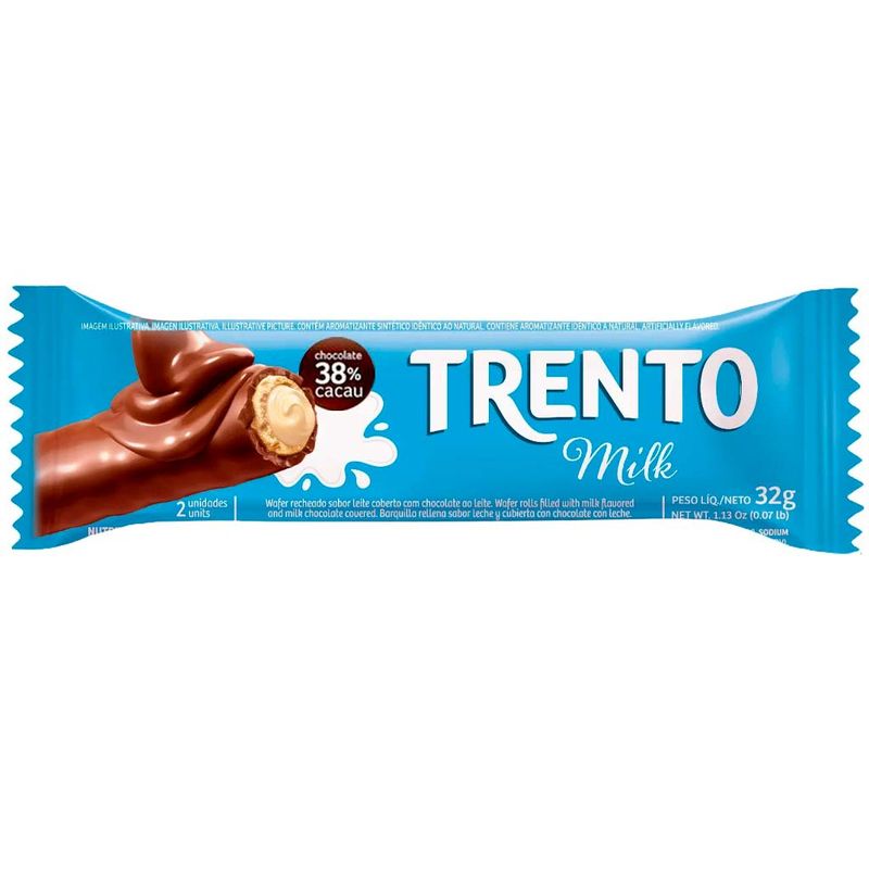 Chocolate Trento Recheio Leite Milk Unidade - Peccin