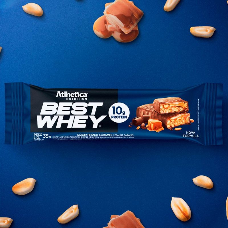 Best Whey Barra de Proteina Peanut Caramel 35g - Atlhetica Nutrition