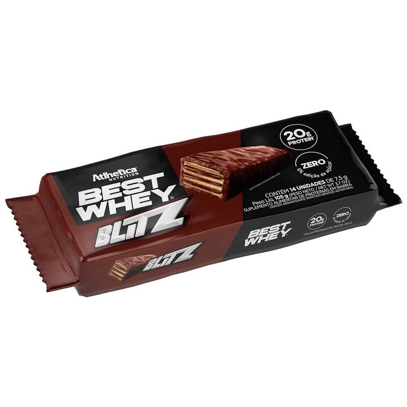 Best Whey Blitz Barra Wafer Chocolate 105g - Atlhetica Nutrition