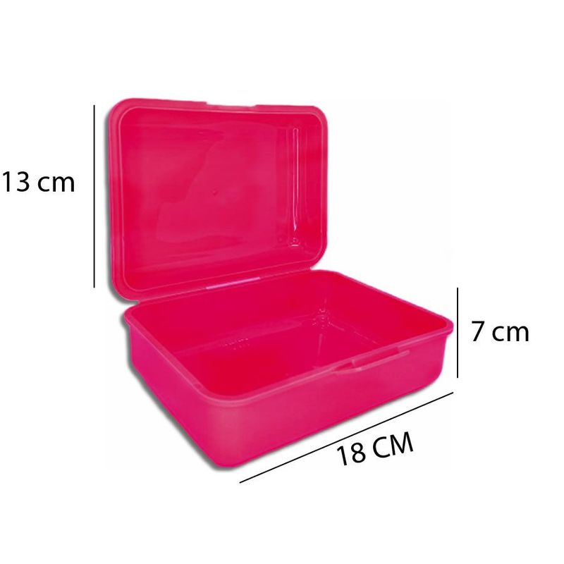 Caixinha Lembrancinha Plástica Rosa Pink 18cm x 7cm - 1 unidade - Rizzo Embalagens