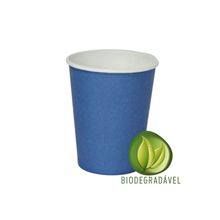 Copo Papel Biodegradável Azul 240ml - 10 unidades - Silverplastic - Magazine 25