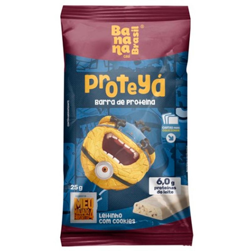 Barra de Proteínas Proteyá Leitinho e Cookies 25g - Banana Brasil