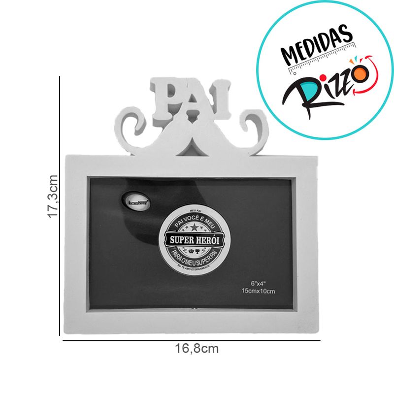 Porta Retrato Bigode - Super Herói - 16,8x17,3cm - 1 unidade - Magazine 25
