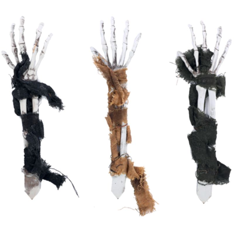 Mãos Esqueletos de Jardim Atadura Halloween 43cm - 1 Un
