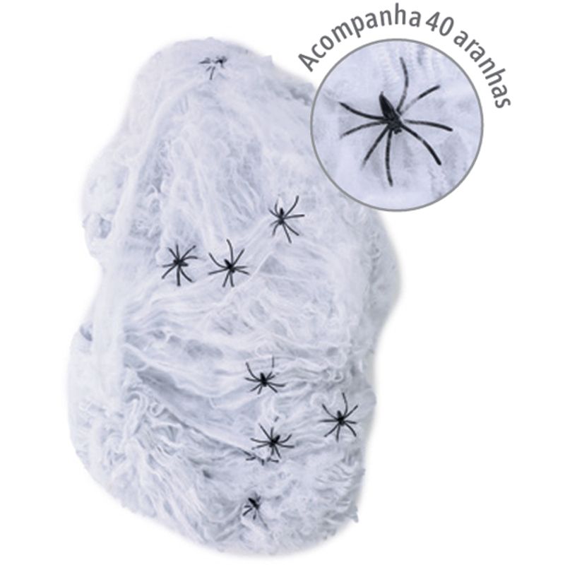 Teia de Aranha Branca Halloween 260g - 1 Un