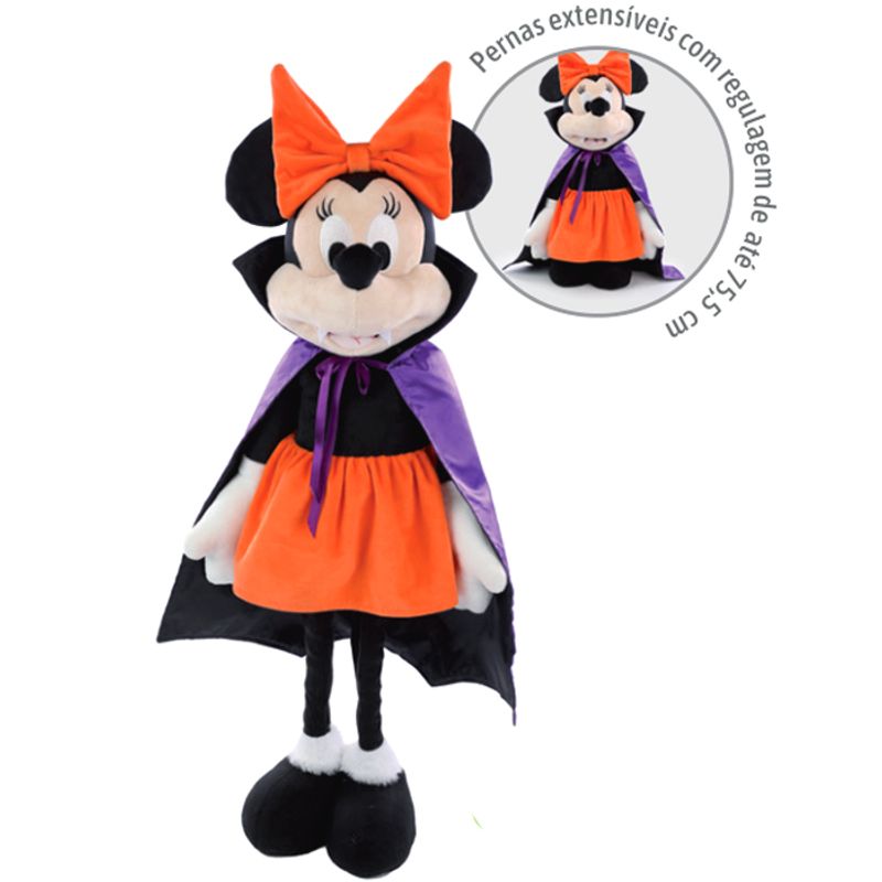 Pelúcia Minnie Vampiro Halloween 75,5cm - 1 Un