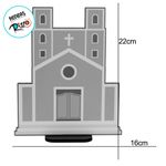 Display de Mesa em MDF - Igreja Amarela - 16x22cm - 1 unidade - Rizzo