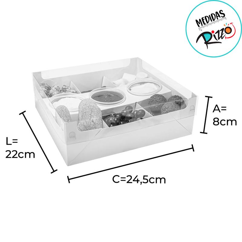 Caixa Fondue Branco - 8x24,5x22cm - Ref. C5025 - 5 unidades - Ideia Embalagens - Magazine 25