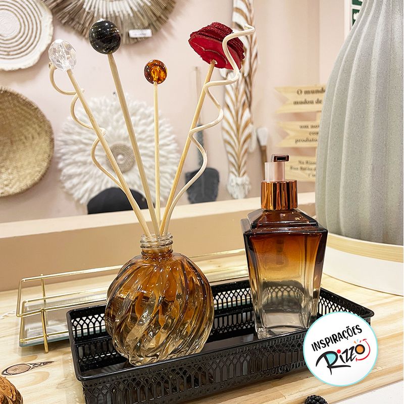Frasco para Perfumaria de Vidro Barcelona - Ambar- 200ml - 1 unidade - Magazine 25