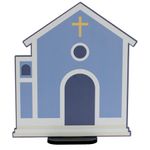 Display de Mesa em MDF - Igreja Azul - 17x22cm - 1 unidade - Rizzo