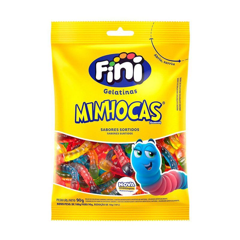 Minhocas de Gelatina - 1 unidade Pct. c/ 90g - Fini -