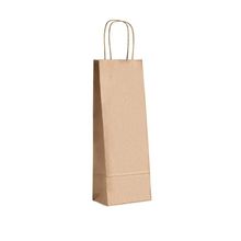 Sacola de Papel Mini Garrafa Ref. 6918 - 9,5x7,5x23cm - Kraft - 10 unidades - WMA - Rizzo