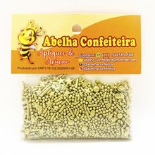 Mini Confeito - Sprinkles Chuva Dourada - 30 gramas - Abelha Confeiteira - Magazine 25