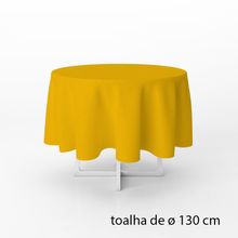 Toalha de Mesa Redonda em TNT -  130 cm diâmetro  - Amarelo - 1 unidade - Best Fest - Magazine 25