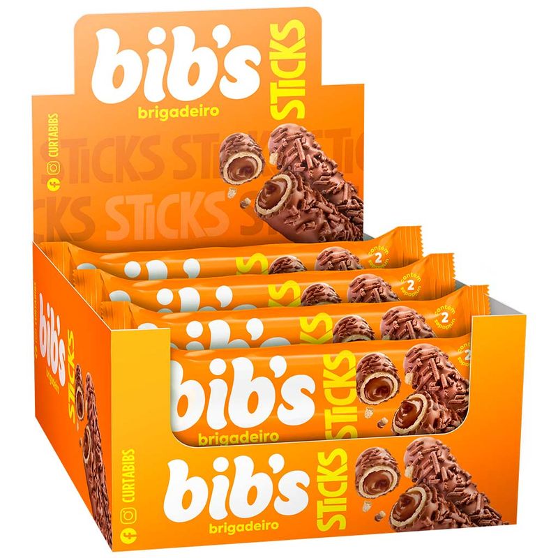 Chocolate Bibs Stick Brigadeiro c/16 - Neugebauer