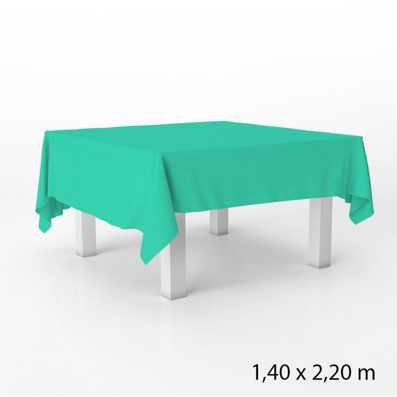 Toalha de Mesa em TNT - 140 x 220 cm - Azul Tiffany - 1 unidade - Best Fest - Magazine 25