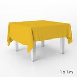 Toalha de Mesa em TNT - 1 x 1 metro - Amarelo - 5 unidades - Best Fest - Magazine 25