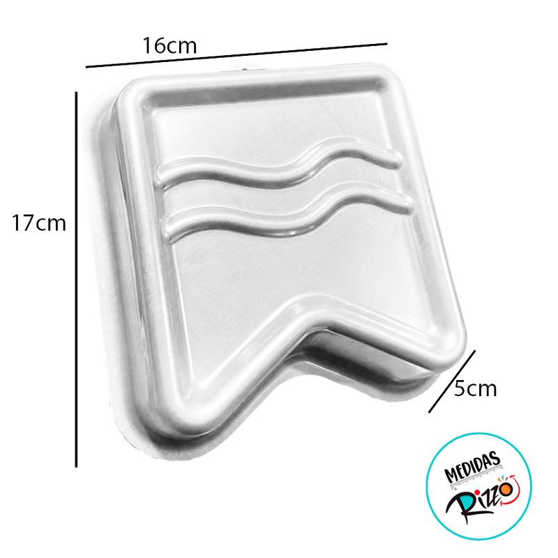 Forma Ballerine em Alumínio - Bandeirinha - 16x17x5cm - 1 unidade - Caparroz - Magazine 25