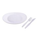 Kit Churrasco Reforçado Cristal com 10 Unidades Prafesta