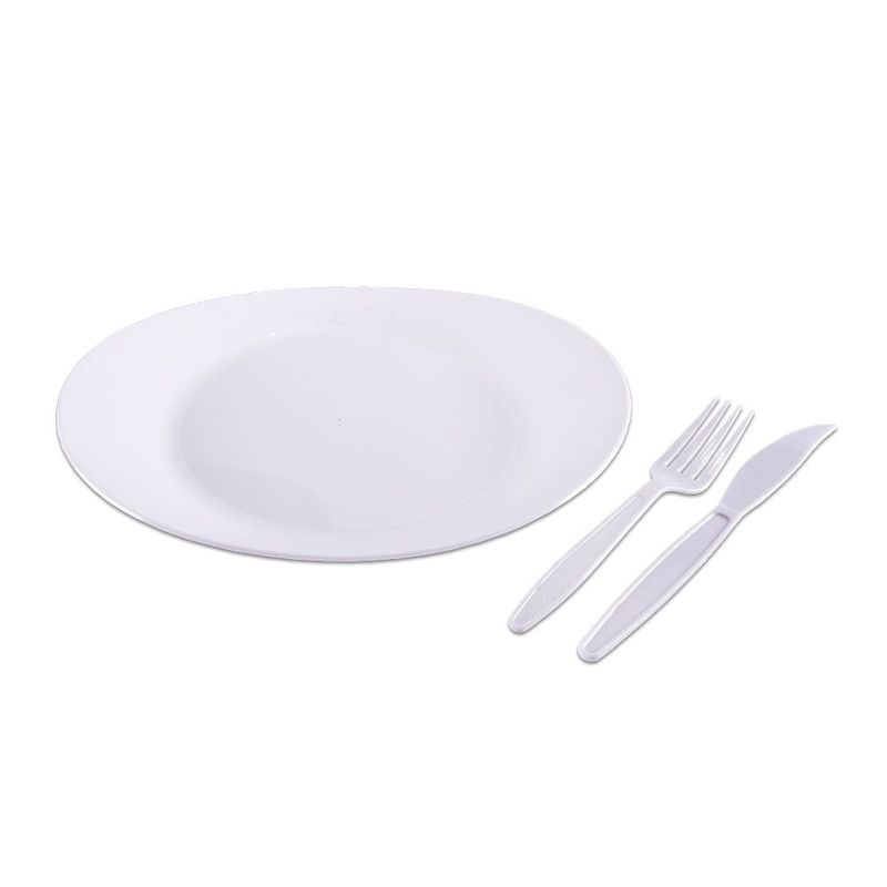 Kit Churrasco Reforçado Cristal com 10 Unidades Prafesta