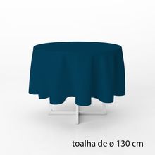 Toalha de Mesa Redonda em TNT -  130 cm diâmetro  - Azul Marinho - 1 unidade - Best Fest - Magazine 25