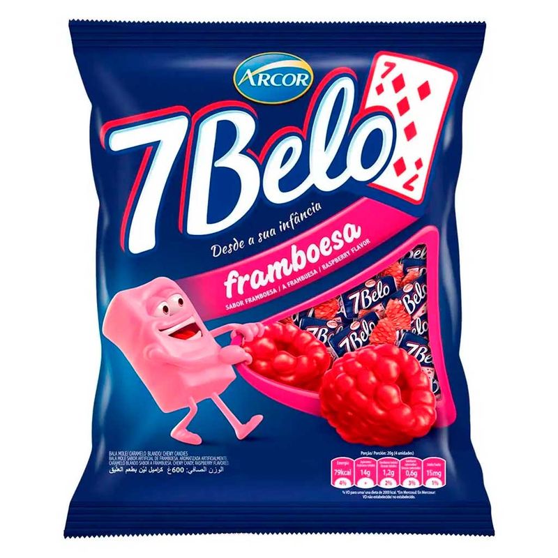 Kit 14 Pacotes Bala 7 Belo 500g - Arcor