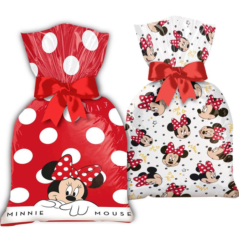 Sacola Plástica Minnie Mouse com 12 Regina Festas