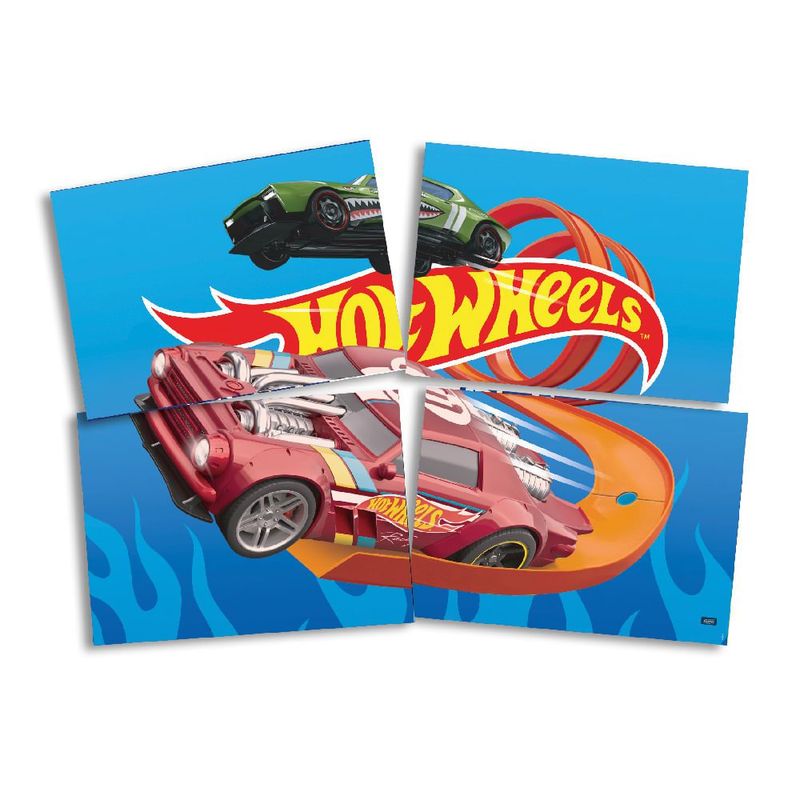 Painel 4 Lâminas Hot Wheels Festcolor