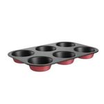 Forma Cupcake Bakeware 6 Divisões Cereja Brinox