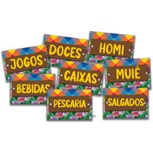 PLACAS INFORMATIVAS JUNINA TRADICIONAL C/8 - FESTC