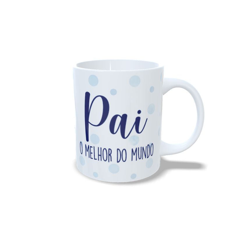 Caneca de Porcelana Personalizável c/ Nome - O Melhor Pai - 1 unidade - Rizzo