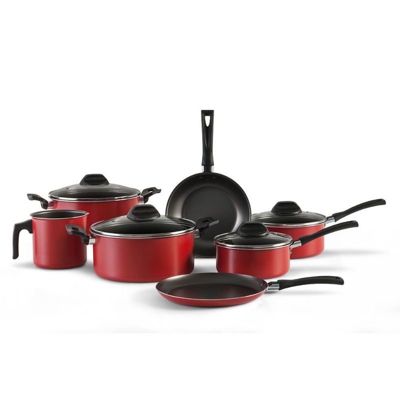 JOGO DE PANELAS GARLIC 7PC VERMELHA - BRINOX