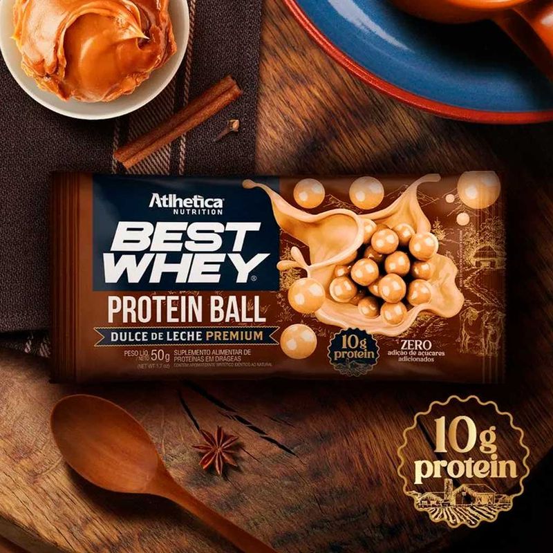 Best Whey Protein Ball Dulce de Leche Premium 50g - Atlhetica Nutrition