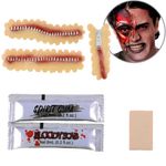 Maquiagem Efeitos Especiais Corte Zíper com Sangue - Kit com 3 Un