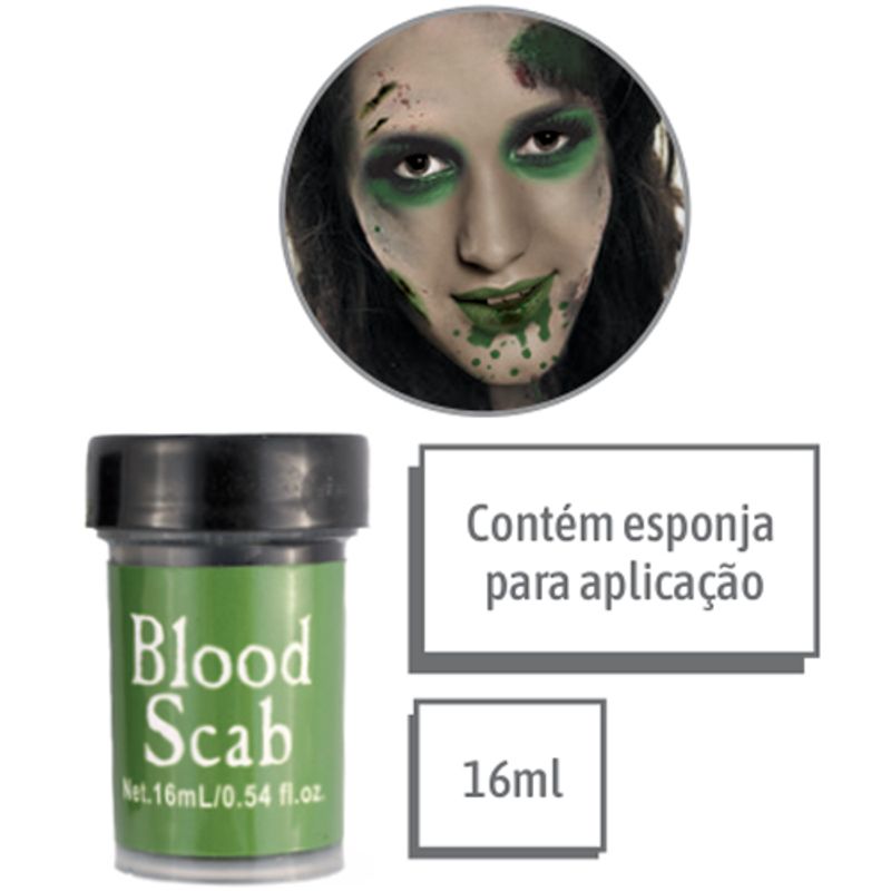 Maquiagem Efeitos Especiais Crosta de Sangue 16ml Verde - 1 Un