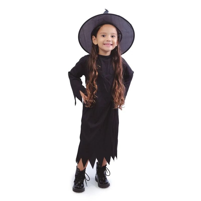 Fantasia Halloween Infantil - Bruxa Naomi 4 a 6 Anos - 1 Un