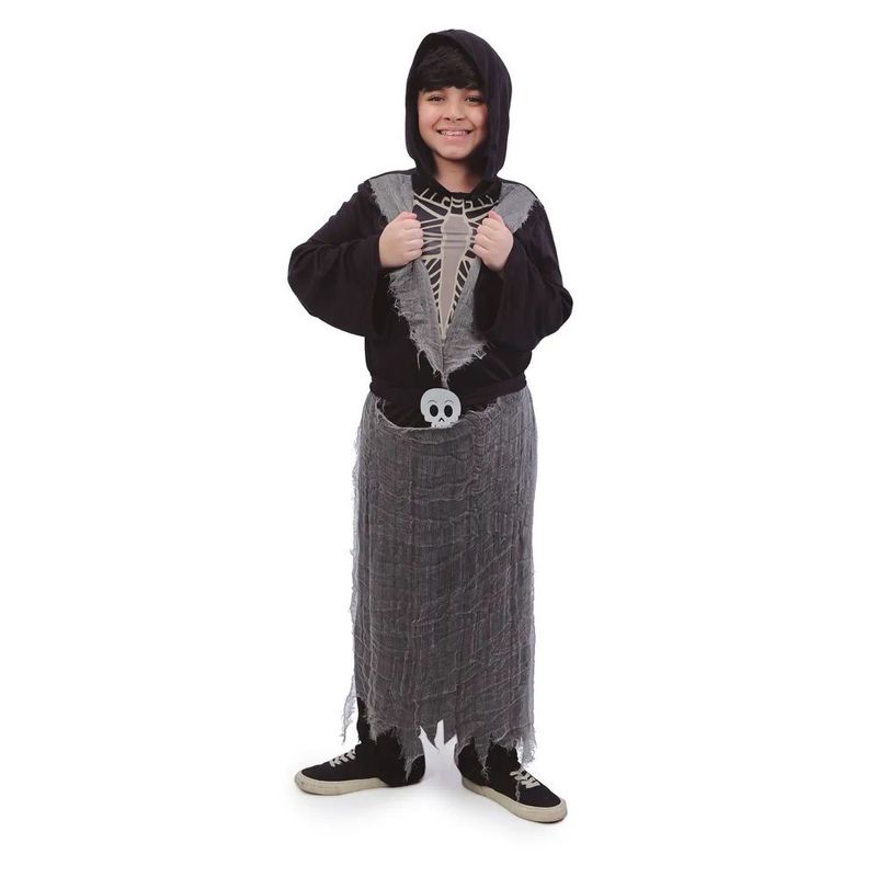 Fantasia Halloween Infantil - Caveirão 6 a 9 Anos - 1 Un