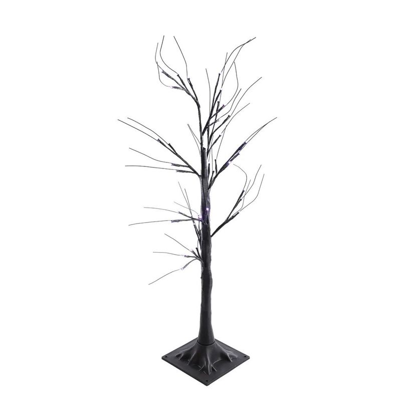 Árvore de Bétula Halloween 40 Leds Roxo 91cm - 1 Un