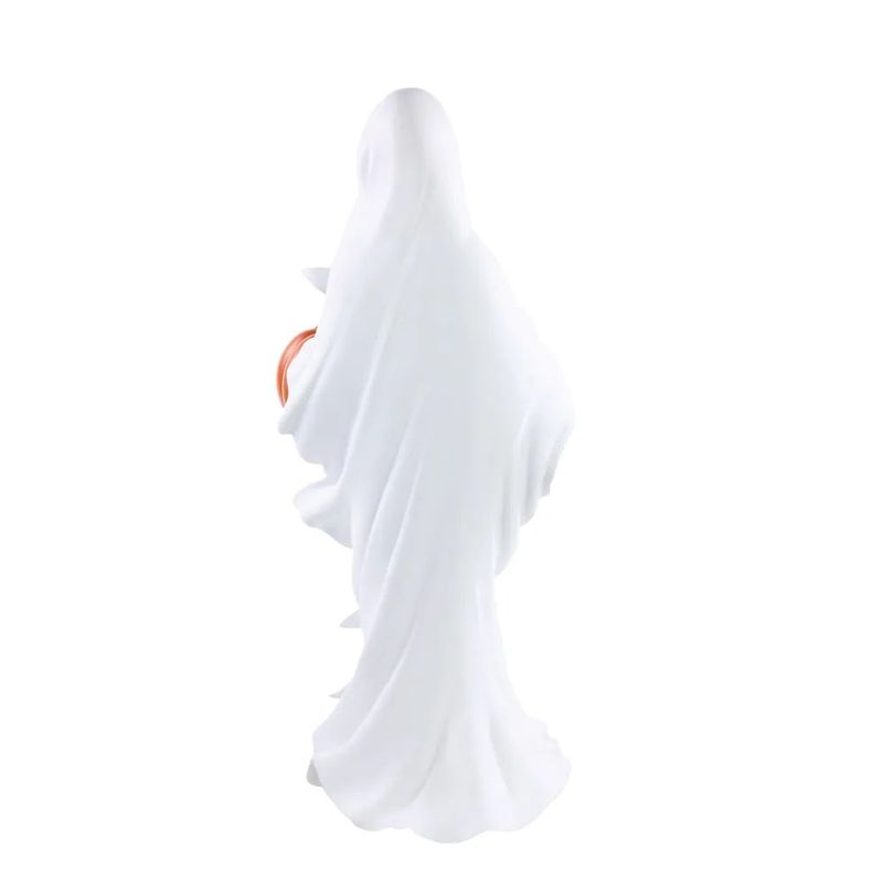 Enfeite de Resina Estátua Fantasma com Abóbora 51cm - 1 Un