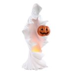 Enfeite de Resina Estátua Fantasma com Abóbora 51cm - 1 Un